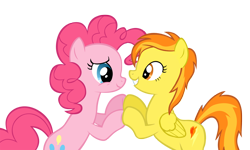 Size: 1280x766 | Tagged: safe, artist:alamber, artist:takua770, character:pinkie pie, character:spitfire, crack shipping, female, lesbian, shipping, simple background, spitpie, transparent background, vector
