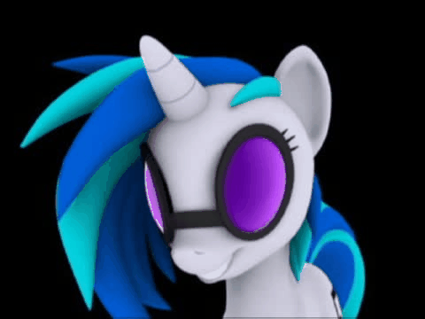 Size: 480x360 | Tagged: safe, artist:hashbro, character:dj pon-3, character:vinyl scratch, 3d, animated, female