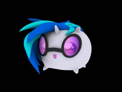 Size: 900x675 | Tagged: safe, artist:hashbro, character:dj pon-3, character:vinyl scratch, chubbie, 3d, chubby, female, solo