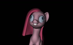Size: 1440x900 | Tagged: safe, artist:hashbro, character:pinkamena diane pie, character:pinkie pie, 3d, contemplating insanity, derp, grin