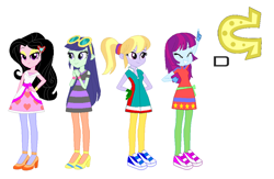 Size: 1024x667 | Tagged: safe, artist:karalovely, character:blueberry cake, character:cloudy kicks, character:mystery mint, oc, oc:kara lovely, equestria girls:friendship games, g4, my little pony: equestria girls, my little pony:equestria girls, background human, blueberry cake, cloudy kicks, shoes, sneakers
