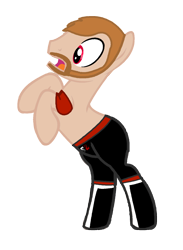 Size: 1064x1456 | Tagged: safe, artist:digiradiance, beard, facial hair, nxt, ponified, sami zayn, simple background, transparent background, wrestling, wwe
