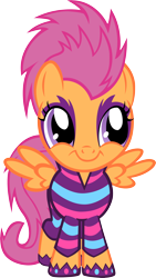 Size: 1940x3444 | Tagged: safe, artist:astringe, character:scootaloo, species:pegasus, species:pony, cute, cutealoo, female, filly, simple background, solo, transparent background, vector