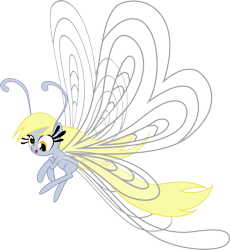 Size: 2897x3143 | Tagged: safe, artist:benybing, character:derpy hooves, species:breezies, breeziefied, female, simple background, solo, species swap, transparent background, vector