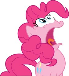 Size: 10000x11040 | Tagged: safe, artist:xenoneal, character:pinkie pie, episode:too many pinkie pies, g4, my little pony: friendship is magic, absurd resolution, female, pinkie frogmouth, simple background, solo, transparent background, vector