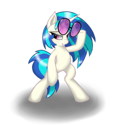 Size: 1600x1600 | Tagged: safe, artist:zuko42, character:dj pon-3, character:vinyl scratch, species:pony, species:unicorn, female, hooves, horn, mare, simple background, solo, sunglasses, teeth, transparent background