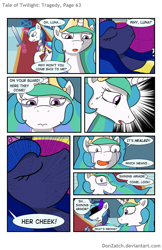 Size: 792x1224 | Tagged: safe, artist:donzatch, character:princess celestia, character:princess luna, character:shining armor, comic:tale of twilight, comic, crying, grimdark series