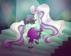 Size: 2914x2300 | Tagged: safe, artist:bratzoid, character:coloratura, character:countess coloratura, female, solo, spotlight, stairs