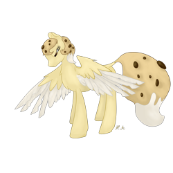 Size: 5000x5000 | Tagged: safe, artist:hirundoarvensis, oc, oc only, oc:chocolate chip, absurd resolution, food, food pony, original species, solo