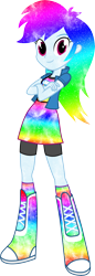 Size: 4209x12280 | Tagged: safe, artist:digiradiance, artist:starbolt-81, character:rainbow dash, my little pony:equestria girls, absurd file size, absurd resolution, female, galaxy, simple background, solo, transparent background, vector