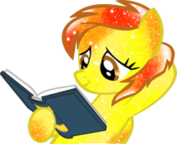 Size: 900x734 | Tagged: safe, artist:digiradiance, artist:spitfireblaze, edit, character:spitfire, female, galaxy, reading, simple background, solo, transparent background, vector