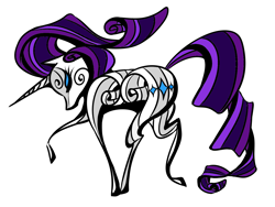 Size: 1600x1200 | Tagged: safe, artist:pashapup, character:rarity, species:pony, species:unicorn, abstract, female, mare, simple background, solo, walking, white background