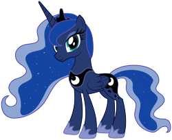 Size: 9811x8000 | Tagged: safe, artist:proenix, character:princess luna, species:alicorn, species:pony, g4, absurd resolution, clothing, crown, female, hoof shoes, jewelry, looking at you, mare, necklace, peytral, regalia, shoes, simple background, solo, three quarter view, transparent background, vector