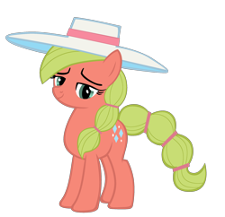 Size: 2600x2520 | Tagged: safe, alternate version, artist:bronyboy, character:applejack, clothing, cowboys and equestrians, hat, high res, mad (tv series), mad magazine, maplejack, simple background, sun hat, transparent background, vector
