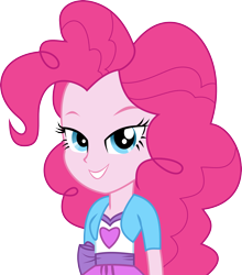 Size: 3000x3410 | Tagged: safe, artist:nero-narmeril, character:pinkie pie, my little pony:equestria girls, bedroom eyes, clothing, female, looking at you, simple background, skirt, solo, transparent background, vector