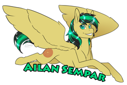 Size: 1800x1200 | Tagged: safe, artist:rozga, oc, oc only, oc:ailan, species:pegasus, species:pony, badge, con badge, male, stallion, wings