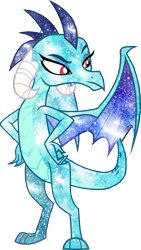 Size: 2184x3864 | Tagged: safe, artist:digiradiance, artist:outlaw4rc, character:princess ember, species:dragon, crystallized, female, simple background, solo, transparent background, vector