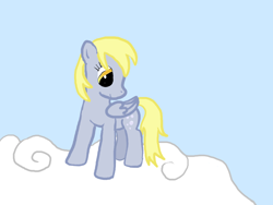 Size: 1152x864 | Tagged: safe, artist:inkblu, artist:lily blossom, artist:maximillianveers, character:derpy hooves, species:pegasus, species:pony, cloud, female, mare, solo