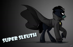 Size: 1600x1035 | Tagged: safe, artist:torusthescribe, species:pony, clothing, humdrum (pony), male, older, power ponies oc, solo, stallion, trenchcoat