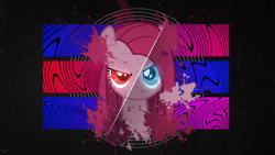 Size: 1920x1080 | Tagged: safe, artist:drakesparkle44, artist:nero-narmeril, character:pinkamena diane pie, character:pinkie pie, species:earth pony, species:pony, colored pupils, effects, female, heterochromia, looking at you, solo, vector, wallpaper