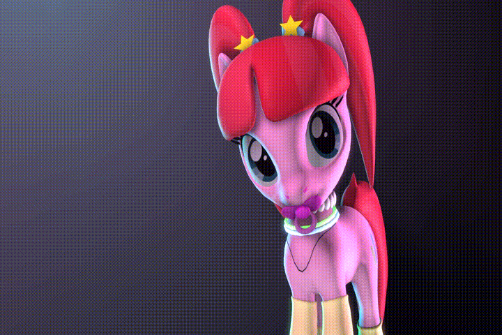 Size: 720x480 | Tagged: safe, artist:durpy337, character:pacific glow, species:earth pony, species:pony, 3d, animated, blinking, cute, ear twitch, female, glowbetes, gradient background, head tilt, looking at you, mare, mouth hold, pacifier, smiling, solo, source filmmaker, tail wag