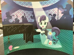 Size: 960x720 | Tagged: safe, artist:ramivic, character:coloratura, autograph, enterplay, hoofsies, lena hall, lenticular, merchandise, poster, rara