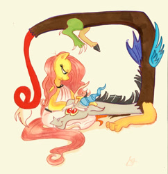 Size: 796x824 | Tagged: safe, artist:praysforaprankster, character:discord, character:fluttershy, ship:discoshy, daenerys targaryen, female, game of thrones, harsher in hindsight, male, shipping, straight