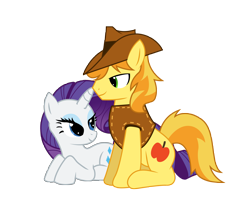 Size: 5520x4472 | Tagged: safe, artist:shadyhorseman, character:braeburn, character:rarity, ship:rariburn, absurd resolution, female, male, shipping, simple background, straight, transparent background, vector