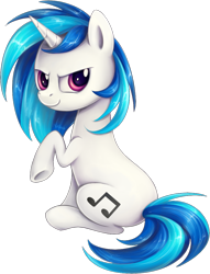 Size: 788x1031 | Tagged: safe, artist:thebowtieone, character:dj pon-3, character:vinyl scratch, female, missing accessory, solo