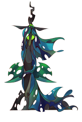 Size: 2400x3552 | Tagged: safe, artist:pashapup, character:queen chrysalis, species:changeling, changeling queen, female, glowing eyes, high res, simple background, sitting, solo, transparent background