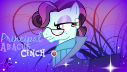 Size: 1276x718 | Tagged: safe, artist:yaycelestia0331, character:principal abacus cinch, my little pony:equestria girls, equestria girls ponified, ponified, wallpaper