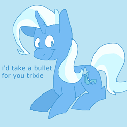 Size: 1000x1000 | Tagged: safe, artist:rivalcat, character:trixie, species:pony, species:unicorn, female, mare, prone, sitting, solo