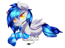 Size: 1024x749 | Tagged: safe, artist:agletka, oc, oc only, oc:coldfire, species:pegasus, species:pony, clothing, fangs, looking at you, socks, solo, striped socks, watermark, whip