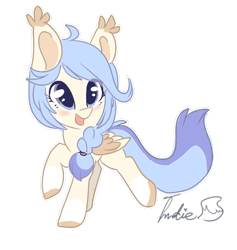 Size: 500x527 | Tagged: safe, artist:indiefoxtail, oc, oc only, oc:feather fluff, solo