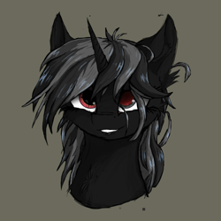 Size: 2160x2160 | Tagged: safe, artist:polakz, oc, oc only, oc:sprocket, species:pony, species:unicorn, bust, colored, eh, portrait, request, solo