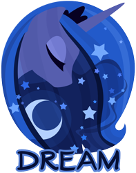 Size: 540x684 | Tagged: safe, artist:gingermint, artist:icekatze, character:princess luna, species:alicorn, species:pony, eyes closed, female, horn, lineless, mare, simple background, solo, text, transparent background
