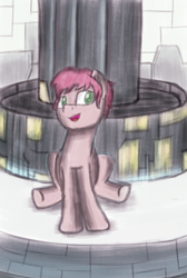 Size: 2000x2975 | Tagged: safe, artist:ivacatherianoid, species:earth pony, species:pony, g1, g3, my little pony tales, aelita schaeffer, bedroom eyes, code lyoko, crossover, female, g3 to g4, generation leap, solo