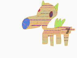 Size: 2048x1536 | Tagged: safe, artist:super trampoline, oc, oc only, species:pegasus, species:pony, 1000 hours in ms paint, 7, abstract, ms paint, nightmare fuel, no mane, no tail, pattern, solo