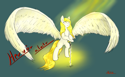 Size: 6168x3834 | Tagged: safe, artist:ruby dusk, oc, oc only, oc:hervör alvitr, species:pegasus, species:pony, absurd resolution, simple background, solo, spread wings, standing, sword, valkyrie, weapon, wings