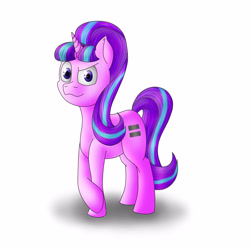 Size: 3000x3000 | Tagged: safe, artist:deltauraart, character:starlight glimmer, female, shadow, simple background, solo, white background