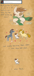 Size: 1024x2292 | Tagged: safe, artist:pashapup, character:pipsqueak, oc, species:earth pony, species:pony, ask, ask pipsqueak the pirate, clothing, colt, comic, family, female, male, mare, sad, scarf, stallion