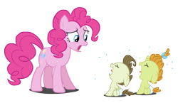 Size: 4500x2613 | Tagged: safe, artist:dipi11, character:pinkie pie, character:pound cake, character:pumpkin cake, episode:baby cakes, g4, my little pony: friendship is magic, absurd resolution, crying, simple background, transparent background, vector