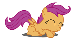 Size: 4000x2112 | Tagged: safe, artist:dipi11, character:scootaloo, species:pegasus, species:pony, cute, cutealoo, female, happy, simple background, solo, transparent background, vector