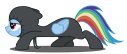 Size: 4000x1729 | Tagged: safe, artist:dipi11, character:rainbow dash, catsuit, female, ninja, simple background, solo, transparent background, vector