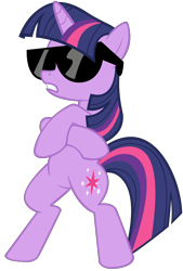 Size: 4000x5915 | Tagged: safe, artist:dipi11, character:twilight sparkle, episode:may the best pet win, g4, my little pony: friendship is magic, .ai available, absurd resolution, bipedal, deal with it, female, simple background, solo, sunglasses, swag, transparent background, vector