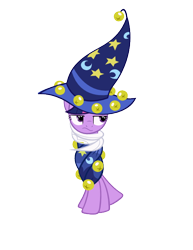 Size: 490x634 | Tagged: safe, artist:dipi11, character:star swirl the bearded, character:twilight sparkle, species:pony, species:unicorn, episode:luna eclipsed, g4, my little pony: friendship is magic, costume, female, nightmare night, pun, simple background, solo, svg, transparent background, vector