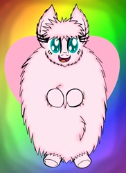 Size: 2913x4000 | Tagged: safe, artist:enzomersimpsons, oc, oc only, oc:fluffle puff, species:earth pony, species:pony, abstract background, colored pupils, cutie mark, looking at you, solo