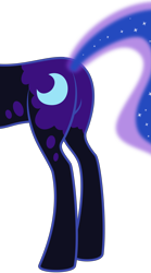 Size: 3095x5571 | Tagged: safe, artist:grypher, derpibooru original, character:nightmare moon, character:princess luna, species:alicorn, species:pony, absurd resolution, butt, butt only, featureless crotch, female, missing accessory, nightbutt, nightmare moonbutt, offscreen character, plot, simple background, solo, transparent background