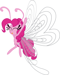 Size: 12072x15168 | Tagged: safe, artist:benybing, character:pinkie pie, species:breezies, episode:it ain't easy being breezies, g4, my little pony: friendship is magic, absurd resolution, blep, breezie pie, breeziefied, cute, eyes closed, female, flying, hilarious in hindsight, simple background, smiling, solo, species swap, tongue out, transparent background, vector