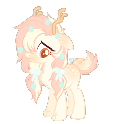 Size: 2061x2182 | Tagged: safe, artist:starshame, oc, oc only, species:deer, non-pony oc, solo